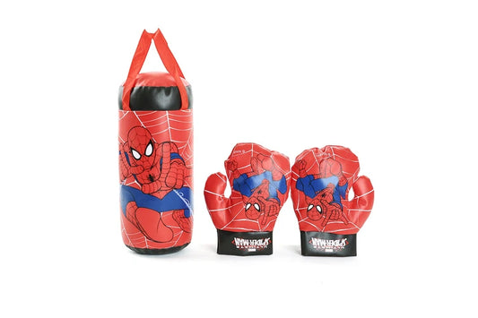 Boxing Toy Set Spiderman Printing Stress Relief PVC Gloves Children