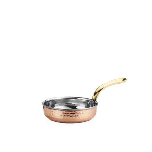 Copper Base Pan With Gold Handle