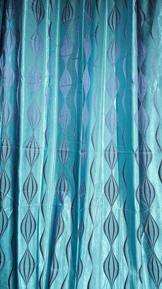 Designer Curtain Creamy Blue