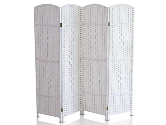 Room Divider 4 Panel - 180cm x 180cm - White