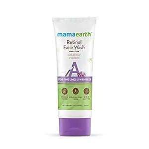 MAMAEARTH Retinol Face Wash with Bakuchi | Reduces Wrinkles, Fine Lines & Age Spots | Removes Dirt & Impurities | Hydrates & Firms Skin -100ml