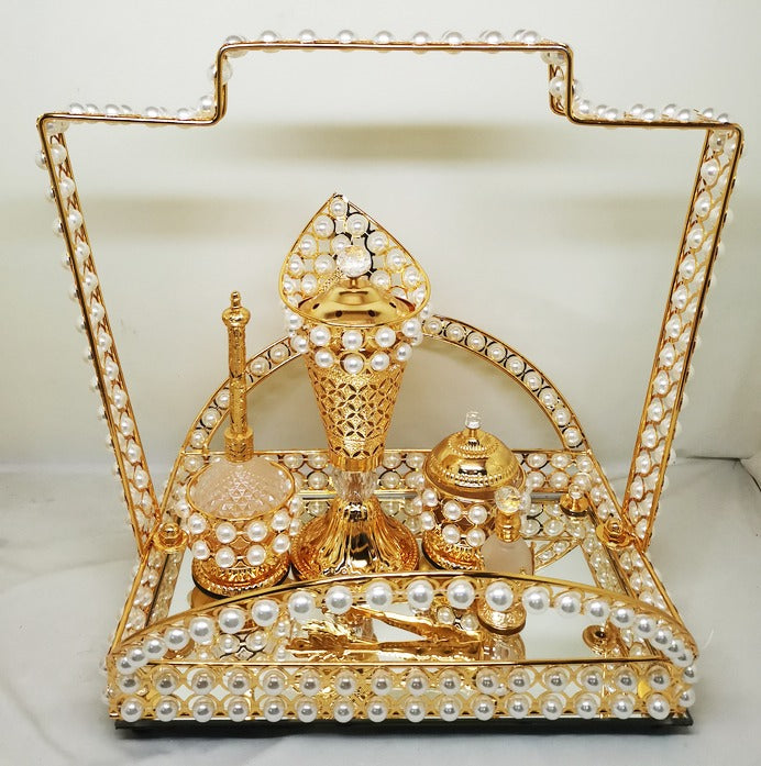 Vanity Set/ Perfume Set Gold Design