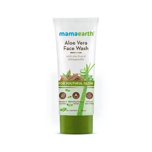 Mamaearth Aloe Vera Face Wash For Youthful Glow -100 ml