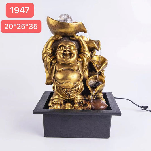 Laughing Budha Water Fountain - Electric