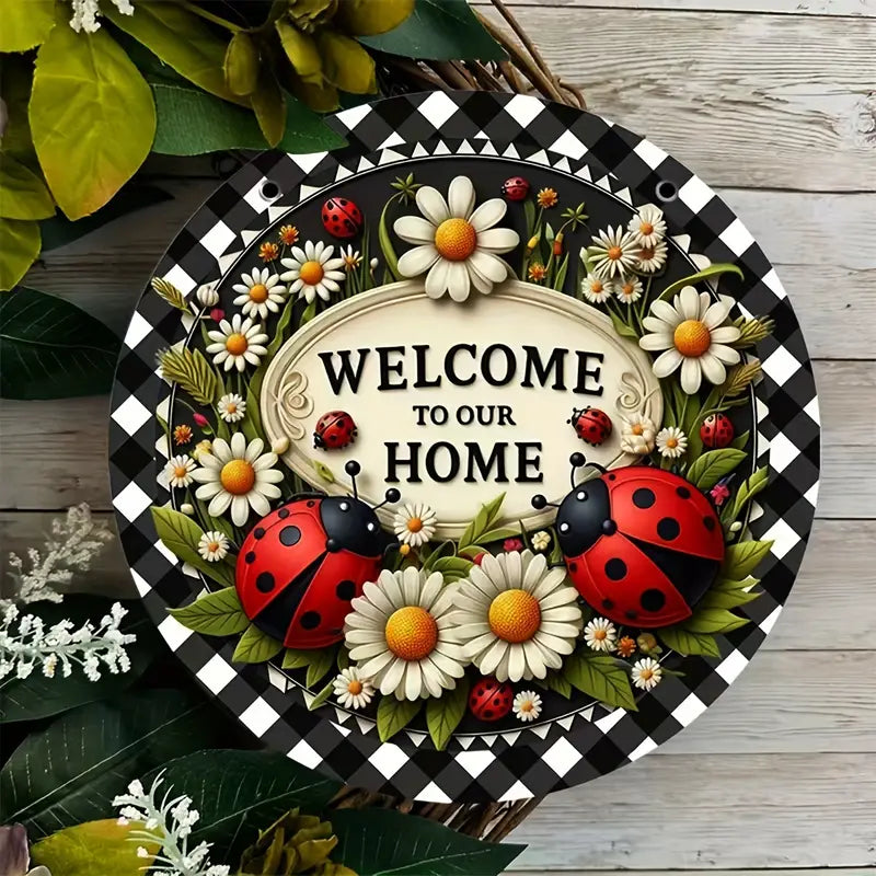 1pc Wooden Hanging Sign, Welcome To Our Home