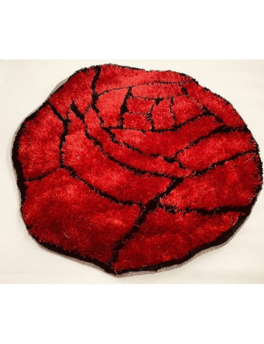 Round Flower Shaggy Rug100x100cm