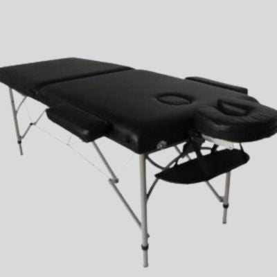 Portable Folding Aluminium Massage Bed Black